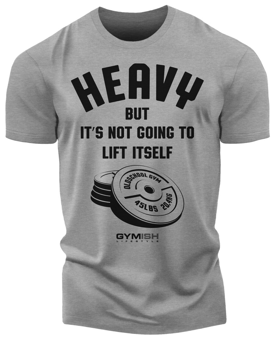 Be Happy Lift Heavy Shirt - Women's Oversized Funny Gym & Weightlifting Graphic Tee